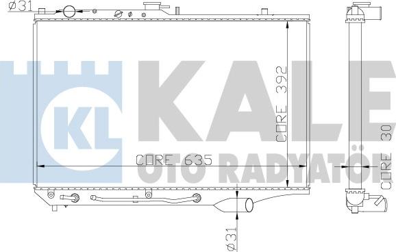 KALE OTO RADYATÖR 342005 - Radiator, mühərrikin soyudulması furqanavto.az