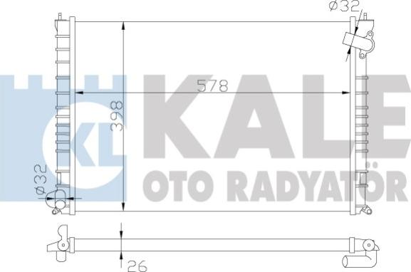 KALE OTO RADYATÖR 342030 - Radiator, mühərrikin soyudulması furqanavto.az