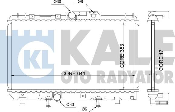 KALE OTO RADYATÖR 342150 - Radiator, mühərrikin soyudulması furqanavto.az