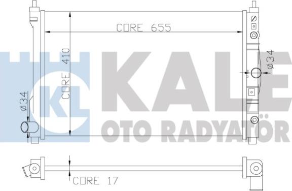 KALE OTO RADYATÖR 342255 - Radiator, mühərrikin soyudulması furqanavto.az