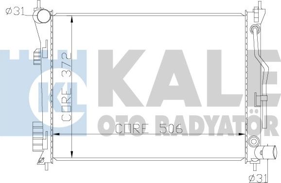 KALE OTO RADYATÖR 342280 - Radiator, mühərrikin soyudulması furqanavto.az