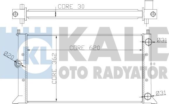 KALE OTO RADYATÖR 342225 - Radiator, mühərrikin soyudulması furqanavto.az