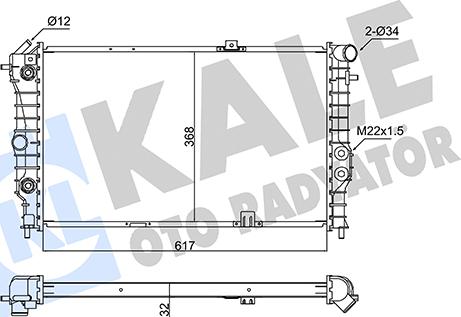 KALE OTO RADYATÖR 347480 - Radiator, mühərrikin soyudulması furqanavto.az