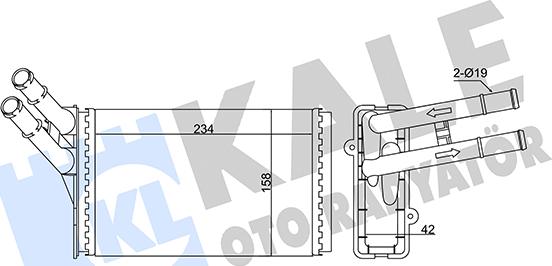 KALE OTO RADYATÖR 347370 - İstilik dəyişdiricisi, daxili isitmə www.furqanavto.az