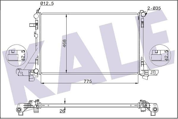 KALE OTO RADYATÖR 347255 - Radiator, mühərrikin soyudulması furqanavto.az