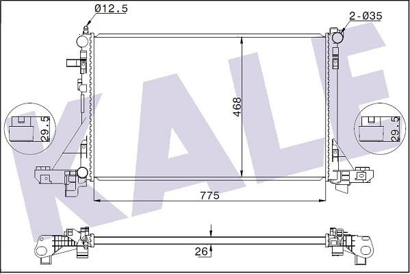 KALE OTO RADYATÖR 347260 - Radiator, mühərrikin soyudulması furqanavto.az