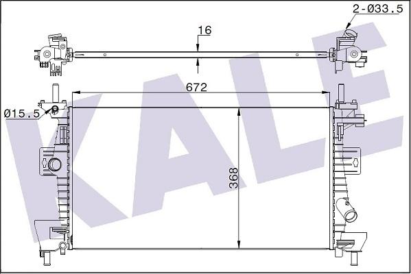 KALE OTO RADYATÖR 347280 - Radiator, mühərrikin soyudulması furqanavto.az