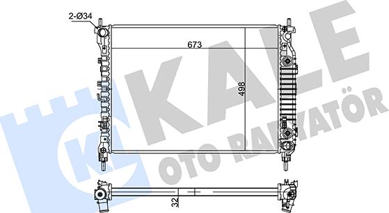 KALE OTO RADYATÖR 354960 - Radiator, mühərrikin soyudulması furqanavto.az