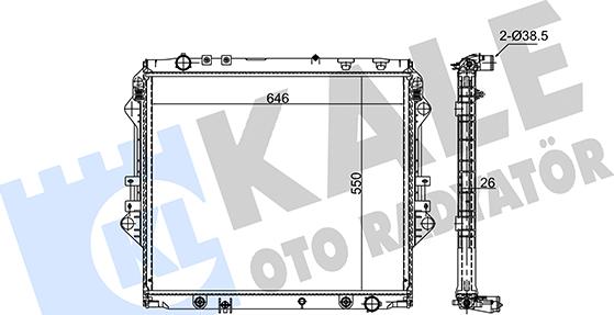 KALE OTO RADYATÖR 354905 - Radiator, mühərrikin soyudulması furqanavto.az