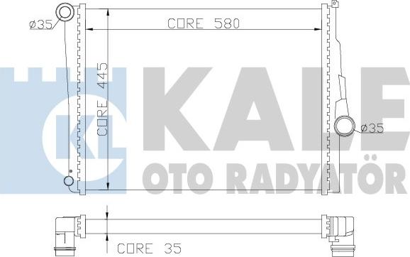 KALE OTO RADYATÖR 354400 - Radiator, mühərrikin soyudulması furqanavto.az