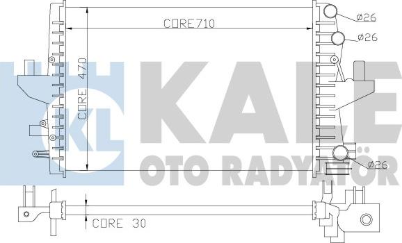 KALE OTO RADYATÖR 354100 - Radiator, mühərrikin soyudulması furqanavto.az