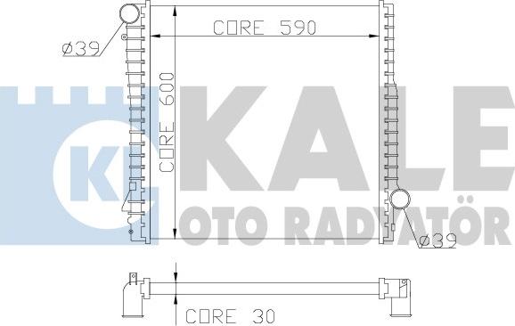 KALE OTO RADYATÖR 354300 - Radiator, mühərrikin soyudulması furqanavto.az