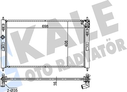 KALE OTO RADYATÖR 354295 - Radiator, mühərrikin soyudulması furqanavto.az