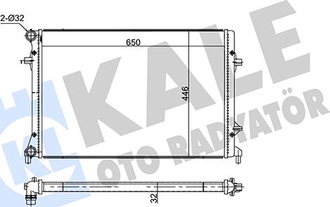 KALE OTO RADYATÖR 354240 - Radiator, mühərrikin soyudulması furqanavto.az