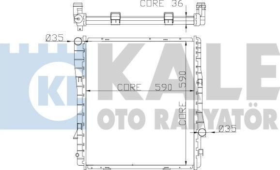 KALE OTO RADYATÖR 354200 - Radiator, mühərrikin soyudulması furqanavto.az