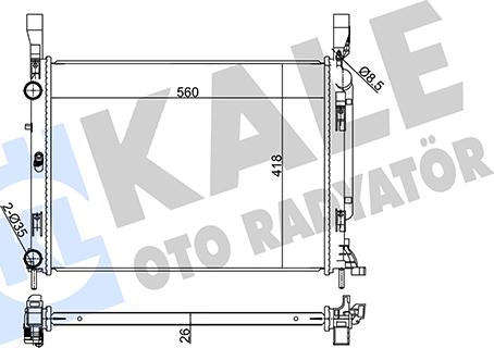 KALE OTO RADYATÖR 354215 - Radiator, mühərrikin soyudulması furqanavto.az