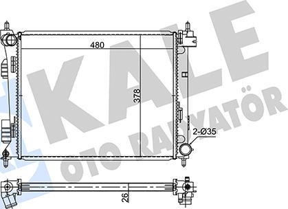 KALE OTO RADYATÖR 354275 - Radiator, mühərrikin soyudulması furqanavto.az