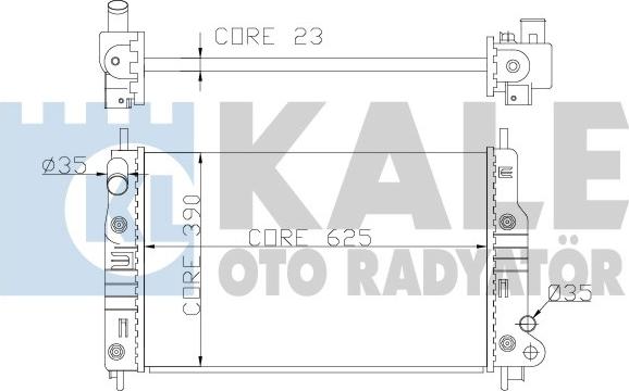 KALE OTO RADYATÖR 355900 - Radiator, mühərrikin soyudulması furqanavto.az