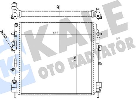 KALE OTO RADYATÖR 355595 - Radiator, mühərrikin soyudulması furqanavto.az