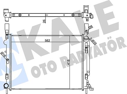 KALE OTO RADYATÖR 355565 - Radiator, mühərrikin soyudulması furqanavto.az