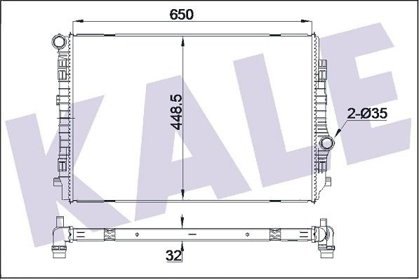 KALE OTO RADYATÖR 355535 - Radiator, mühərrikin soyudulması furqanavto.az