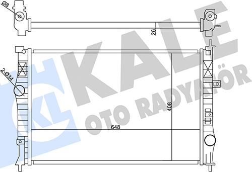 KALE OTO RADYATÖR 355640 - Radiator, mühərrikin soyudulması furqanavto.az