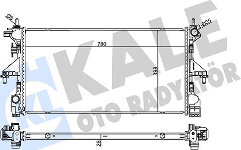 KALE OTO RADYATÖR 355660 - Radiator, mühərrikin soyudulması furqanavto.az