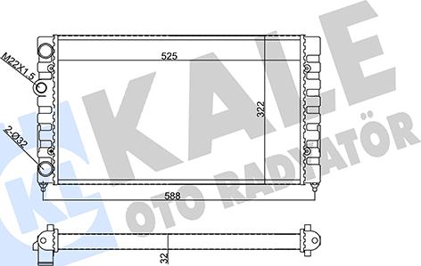 KALE OTO RADYATÖR 355605 - Radiator, mühərrikin soyudulması furqanavto.az