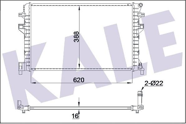 KALE OTO RADYATÖR 355615 - Aşağı temperatur soyuducu, intercooler furqanavto.az