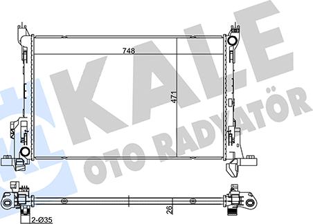 KALE OTO RADYATÖR 355635 - Radiator, mühərrikin soyudulması furqanavto.az