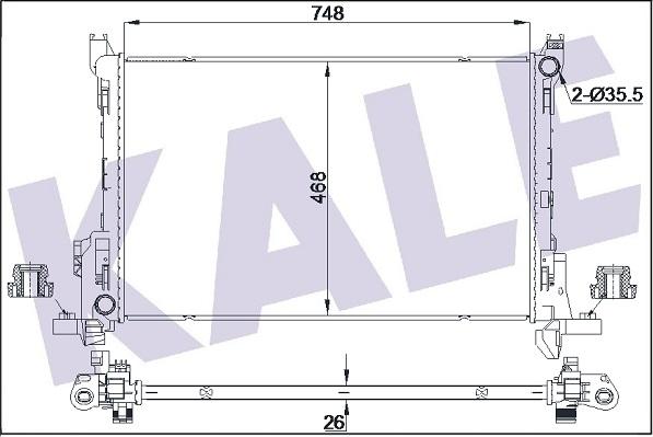 KALE OTO RADYATÖR 355630 - Radiator, mühərrikin soyudulması furqanavto.az