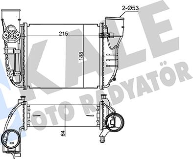 KALE OTO RADYATÖR 355010 - Intercooler, şarj cihazı furqanavto.az