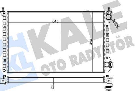 KALE OTO RADYATÖR 355845 - Radiator, mühərrikin soyudulması furqanavto.az