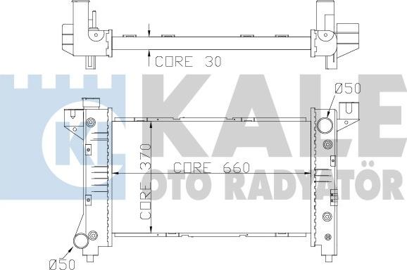 KALE OTO RADYATÖR 355700 - Radiator, mühərrikin soyudulması furqanavto.az