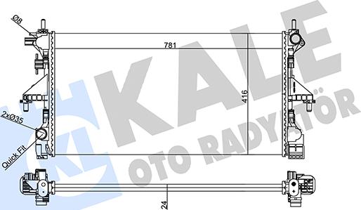 KALE OTO RADYATÖR 356960 - Radiator, mühərrikin soyudulması furqanavto.az