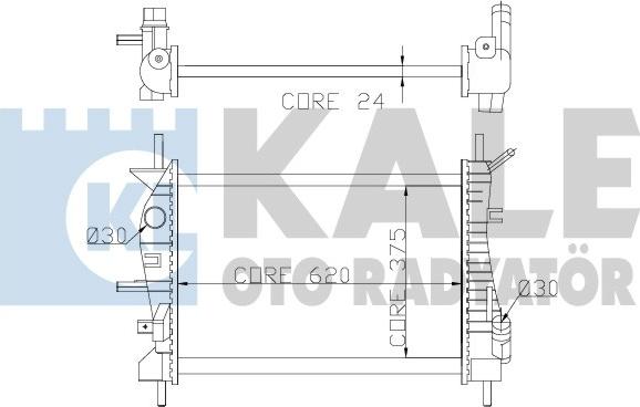 KALE OTO RADYATÖR 356400 - Radiator, mühərrikin soyudulması furqanavto.az