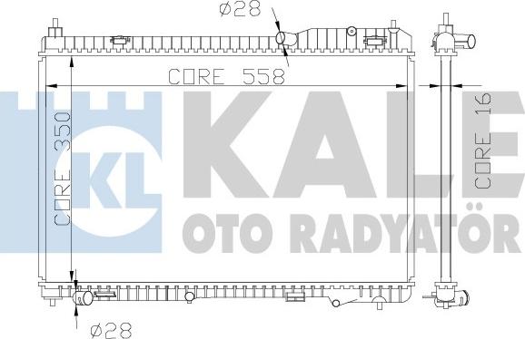 KALE OTO RADYATÖR 356000 - Radiator, mühərrikin soyudulması furqanavto.az