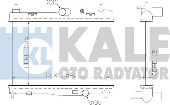 KALE OTO RADYATÖR 356100 - Radiator, mühərrikin soyudulması furqanavto.az