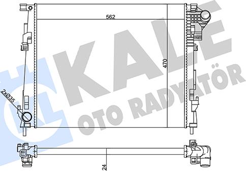 KALE OTO RADYATÖR 356895 - Radiator, mühərrikin soyudulması furqanavto.az