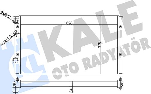 KALE OTO RADYATÖR 356310 - Radiator, mühərrikin soyudulması furqanavto.az