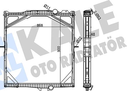 KALE OTO RADYATÖR 350450 - Radiator, mühərrikin soyudulması furqanavto.az