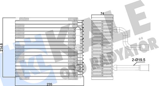 KALE OTO RADYATÖR 350005 - Buxarlandırıcı, kondisioner furqanavto.az