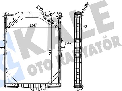 KALE OTO RADYATÖR 350180 - Radiator, mühərrikin soyudulması furqanavto.az