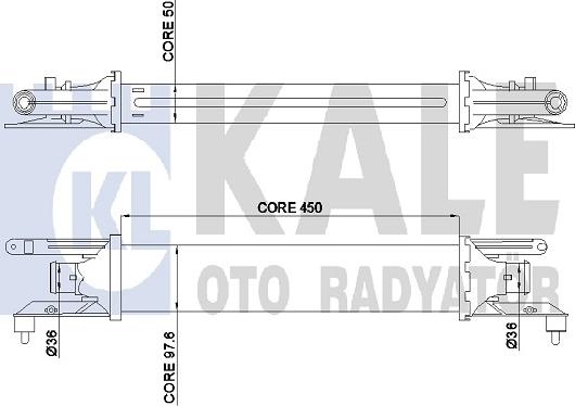 KALE OTO RADYATÖR 350855 - Intercooler, şarj cihazı furqanavto.az