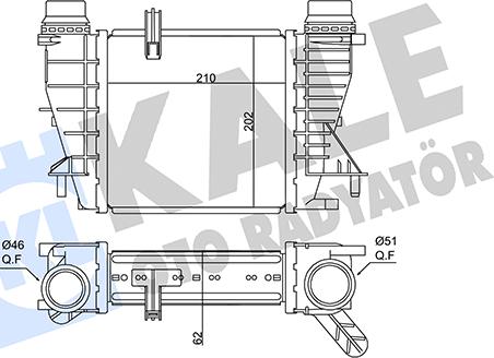 KALE OTO RADYATÖR 350880 - Intercooler, şarj cihazı furqanavto.az