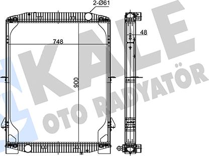 KALE OTO RADYATÖR 350240 - Radiator, mühərrikin soyudulması furqanavto.az