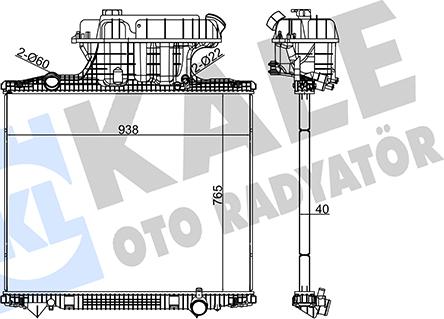 KALE OTO RADYATÖR 350255 - Radiator, mühərrikin soyudulması furqanavto.az