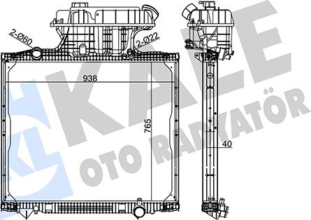 KALE OTO RADYATÖR 350260 - Radiator, mühərrikin soyudulması furqanavto.az