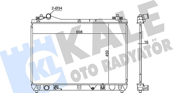 KALE OTO RADYATÖR 350755 - Radiator, mühərrikin soyudulması furqanavto.az