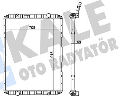 KALE OTO RADYATÖR 350750 - Radiator, mühərrikin soyudulması furqanavto.az